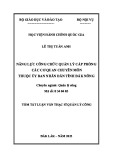 Tóm tắt Luận văn Thạc sĩ Quản lý công: Năng lực công chức quản lý cấp phòng các cơ quan chuyên môn thuộc Ủy ban nhân dân tỉnh Đắk Nông