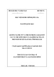 Tóm tắt Luận văn Thạc sĩ Luật Hiến pháp và Luật hành chính: Quyền của phụ nữ và trẻ em trong giải quyết các vụ việc hôn nhân và gia đình tại Tòa án nhân dân huyện Ea H’leo, tỉnh Đắk Lắk