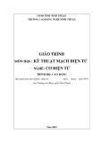 Giáo trình Kỹ thuật mạch điện tử (Nghề: Cơ điện tử - Trình độ: Cao đẳng) - Trường Cao đẳng nghề Ninh Thuận