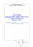 Giáo trình Điều khiển thủy lực (Nghề: Cơ điện tử - Trình độ: Cao đẳng) - Trường Cao đẳng nghề Ninh Thuận