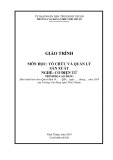 Giáo trình Tổ chức và quản lý sản xuất (Nghề: Cơ điện tử - Trình độ: Cao đẳng) - Trường Cao đẳng nghề Ninh Thuận