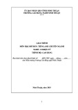 Giáo trình Tiếng Anh chuyên ngành (Nghề: Cơ điện tử - Trình độ: Cao đẳng) - Trường Cao đẳng nghề Ninh Thuận