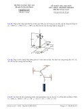 Đề thi kết thúc học phần học kì 2 môn Cơ học cơ sở 1 năm 2020-2021 - Trường ĐH Thuỷ Lợi (Đề I-631)