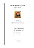 Đồ án môn học Công nghệ chế tạo máy: Thiết kế quy trình công nghệ gia công chi tiết càng gạt