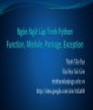 Bài giảng Ngôn ngữ lập trình Python - Chương 2.2: Function, Module, Package, Exception