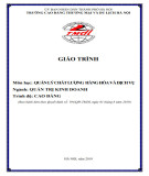 Giáo trình Quản lý chất lượng hàng hóa và dịch vụ (Ngành: Quản trị kinh doanh - Trình độ: Cao đẳng) - Trường Cao đẳng Thương mại và Du lịch Hà Nội