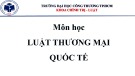 Bài giảng Luật thương mại quốc tế - Chương 9: Pháp luật điều chỉnh quan hệ mua bán hàng hóa quốc tế