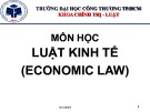 Bài giảng Luật Kinh tế (Economic Law) - Chương 8: Pháp luật về phá sản