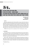 Sự hài lòng của sinh viên khoa Tài chính - Ngân hàng và Quản trị kinh doanh về chất lượng dịch vụ đào tạo theo hình thức giảng dạy trực tuyến