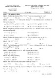Đề thi giữa học kì 2 môn Toán lớp 11 năm 2022-2023 - Trường PTDTNT Phước Sơn
