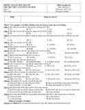 Đề thi giữa học kì 1 môn Hoá học lớp 9 năm 2022-2023 có đáp án - Trường THCS Nguyễn Văn Trỗi, Bắc Trà My