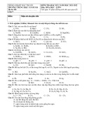 Đề thi học kì 1 môn Hoá học lớp 9 năm 2021-2022 có đáp án - Trường THCS 19.8, Bắc Trà My