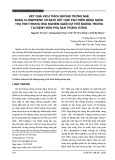 Kết quả kích thích buồng trứng nhẹ bằng Clomiphene Citrate kết hợp FSH trên bệnh nhân thụ tinh trong ống nghiệm giảm dự trữ buồng trứng tại Bệnh viện Phụ sản Trung ương