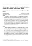 Mối liên quan giữa nồng độ IGF-1 trong huyết thanh và độ nặng của bệnh nhân trứng cá thông thường