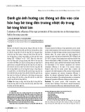 Đánh giá ảnh hưởng các thông số đầu vào của hỗn hợp bê tông đến trường nhiệt độ trong bê tông khối lớn