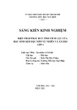 Sáng kiến kinh nghiệm Tiểu học: Biện pháp phát huy tính tích cực của học sinh khi học môn Tự nhiên và xã hội lớp 3