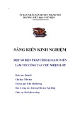 Sáng kiến kinh nghiệm Tiểu học: Một số biện pháp chỉ đạo giáo viên làm công tác chủ nhiệm lớp ở trường tiểu học