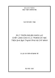 Luận án Tiến sĩ Kinh tế: Phát triển nguồn nhân lực chất lượng cao ở các trường đại học trên địa bàn Thành phố Hồ Chí Minh