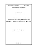 Luận án Tiến sĩ Luật học: Giao dịch dân sự có công chứng theo quy định của pháp luật Việt Nam