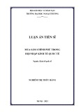 Luận án Tiến sĩ Kinh tế quốc tế: Mua sắm chính phủ trong hội nhập kinh tế quốc tế