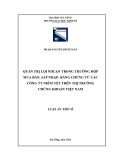 Luận án Tiến sĩ Kế toán: Quản trị lợi nhuận trong trường hợp mua bán, sáp nhập: Bằng chứng từ các công ty niêm yết trên thị trường chứng khoán Việt Nam