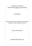Luận án Tiến sĩ Kinh tế: Tiền tố và hậu tố của sự sáng tạo của nhân viên: Nghiên cứu thực nghiệm tại Việt Nam