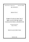 Tóm tắt Luận án Tiến sĩ Y học: Nghiên cứu kết quả phẫu thuật triệt căn ung thư trực tràng giai đoạn III có hóa xạ trị trước mổ