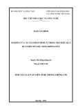 Tóm tắt Luận án Tiến sĩ Hệ thống thông tin: Nghiên cứu các giải pháp định vị trong nhà hiệu quả dựa trên dữ liệu sóng không dây