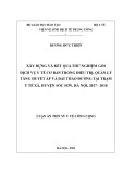 Luận án Tiến sĩ Y tế công cộng: Xây dựng và kết quả thử nghiệm gói dịch vụ y tế cơ bản trong điều trị, quản lý tăng huyết áp và đái tháo đường tại trạm y tế xã, huyện Sóc Sơn, Hà Nội, 2017-2018