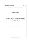 Luận án Tiến sĩ Y họ: Đánh giá kết quả tái thông mạch trong điều trị bệnh lý tắc hẹp động mạch chi dưới mạn tính đa tầng