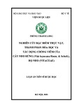 Luận án Tiến sĩ Dược học: Nghiên cứu đặc điểm thực vật, thành phần hóa học và tác dụng chống viêm của cây nho rừng (Vitis heyneana Roem. & Schult.), họ nho (Vitaceae)