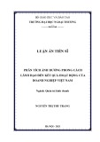 Luận án Tiến sĩ Quản trị kinh doanh: Phân tích ảnh hưởng phong cách lãnh đạo đến kết quả hoạt động của doanh nghiệp Việt Nam