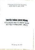 Ebook Truyền thống cách mạng của Đảng bộ và nhân dân xã Việt Vinh (1945-2017): Phần 1