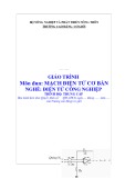 Giáo trình Mạch điện tử cơ bản (Nghề: Điện tử công nghiệp - Trung Cấp) - Trường Cao đẳng Cơ giới