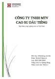 Báo cáo môn Marketing căn bản: Công ty TNHH MTV Cao su Dầu Tiếng - Tập đoàn công nghiệp cao su Việt Nam