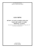 Giáo trình An toàn lao động hàng hải (Nghề: Điều khiển tàu biển - Trình độ: Cao đẳng) - Trường Cao đẳng Hàng hải II