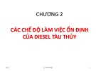 Bài giảng Khai thác hệ động lực tàu thủy - Chương 2: Các chế độ làm việc ổn định của diesel tàu thủy