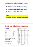 Bài giảng Điện tử công suất: Chỉnh lưu điều khiển - 1 pha