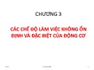 Bài giảng Khai thác hệ động lực tàu thủy - Chương 3.1: Các chế độ làm việc không ổn định và đặc biệt của động cơ