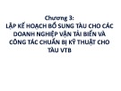 Bài giảng Quản lý khai thác đội tàu - Chương 3: Lập kế hoạch bổ sung tàu cho các doanh nghiệp vận tải biển và công tác chuẩn bị kỹ thuật cho tàu vận tải biển