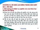 Bài giảng An toàn lao động: Chương II - Đặng Xuân Trường