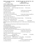 Đề thi học kì 1 môn Vật lí lớp 7 năm 2021-2022 có đáp án - Phòng GD&ĐT Duy Xuyên