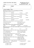 Đề thi giữa học kì 1 môn Hóa học lớp 9 năm 2022-2023 có đáp án - Trường THCS Phan Chu Trinh, Duy Xuyên