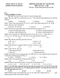 Đề thi giữa học kì 1 môn Hóa học lớp 8 năm 2021-2022 có đáp án - Trường THCS Nguyễn Du, Tam Kỳ
