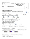 Đề thi giữa học kì 2 môn Tin học lớp 7 năm 2021-2022 có đáp án - Trường THCS Nguyễn Du, Tam Kỳ