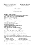 Đề thi giữa học kì 1 môn Vật lí lớp 9 năm 2020-2021 có đáp án - Trường THCS Tràng An, Đông Triều