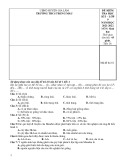 Đề thi học kì 1 môn Sinh học lớp 9 năm 2021-2022 có đáp án - Trường THCS Trung Mầu