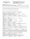 Đề thi học kì 1 môn Hoá học lớp 9 năm 2021-2022 có đáp án - Trường THCS Lệ Chi