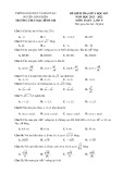 Đề thi giữa học kì 1 môn Toán lớp 9 năm 2021-2022 có đáp án - Trường THCS Mạc Đĩnh Chi, Long Điền