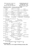 Đề thi học kì 1 môn Tiếng Anh lớp 7 năm 2021-2022 có đáp án - Trường THCS Mạc Đĩnh Chi, Long Điền